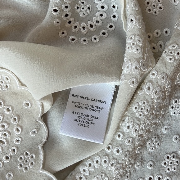 Joie silk eyelet top. Size small - Picture 12 of 13